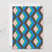 Modern Geometric Brawn Blue Green Brautparty Einladung (Rückseite)