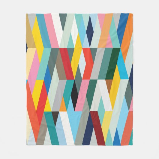 Modern Geometric Chiffon Scarf Fleecedecke (Vorderseite)