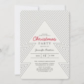 Modern Geometric Christmas Green Holiday Party Inv Einladung (Vorderseite)