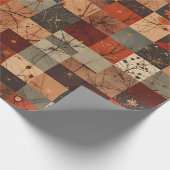 Modern Geometric Christmas Grid Seamless Pattern Geschenkpapier (Ecke)