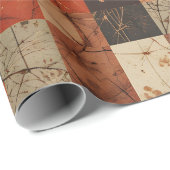 Modern Geometric Christmas Grid Seamless Pattern Geschenkpapier (Rolleneckpunkt)