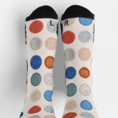 Modern Geometric Coin Pattern Socks Socken (Oben)