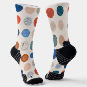 Modern Geometric Coin Pattern Socks Socken (Gewinkelt)