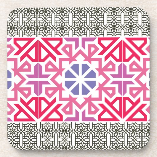 Modern Geometric colorful Boho Pattern Getränkeuntersetzer (Vorderseite)