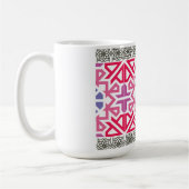 Modern Geometric colorful Boho Pattern Kaffeetasse (Links)