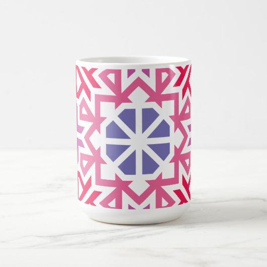 Modern Geometric colorful Boho Pattern Kaffeetasse (Mittel)