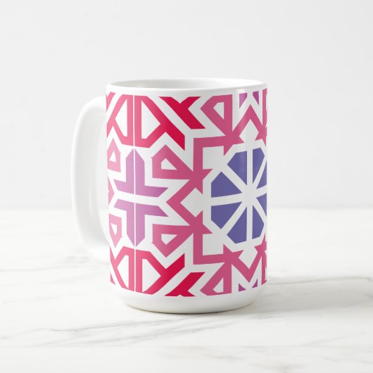 Modern Geometric colorful Boho Pattern Kaffeetasse (Vorderseite Links)