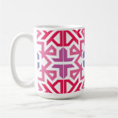 Modern Geometric colorful Boho Pattern Kaffeetasse (Links)