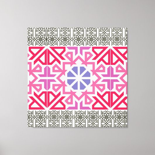 Modern Geometric colorful Boho Pattern Leinwanddruck (Vorderseite)