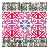 Modern Geometric colorful Boho Pattern Poster (Vorderseite)