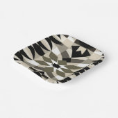 Modern Geometric Decorative Plate | Neutral Earth  Pappteller (Gewinkelt)