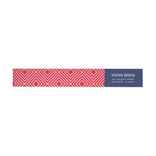 MODERN GEOMETRIC Diamantenmuster trendige Marine r