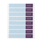 MODERN GEOMETRIC Diamantmuster Aubergine blau (Bogen)