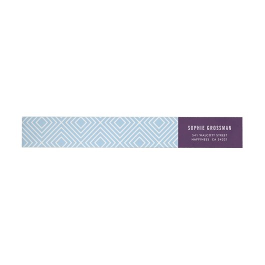 MODERN GEOMETRIC Diamantmuster Aubergine blau (Person)