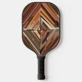 Modern Geometric Diamond Holzmuster Pickleball Schläger (Vorderseite)