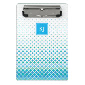 Modern Geometric Diamond Monogram Mini-Zwischenabl Mini Klemmbrett (Vorderseite)