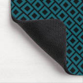Modern Geometric Diamond Pattern in Deep Teal Mousepad (Ecke)