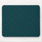 Modern Geometric Diamond Pattern in Deep Teal Mousepad (Vorne)