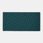 Modern Geometric Diamond Pattern in Deep Teal Schreibtischunterlage (Vorderseite)