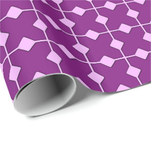 Modern Geometric, Diamonds - Amethyst lila Geschenkpapier