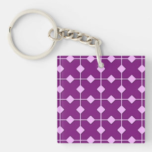 Modern Geometric, Diamonds - Amethyst lila Schlüsselanhänger