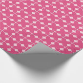 Modern Geometric, Diamonds - Erdbeerrosa Geschenkpapier (Ecke)