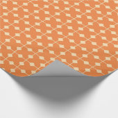 Modern Geometric, Diamonds - Mandarin orange Geschenkpapier (Ecke)