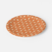 Modern Geometric, Diamonds - Mandarin orange Pappteller (Schrägansicht)