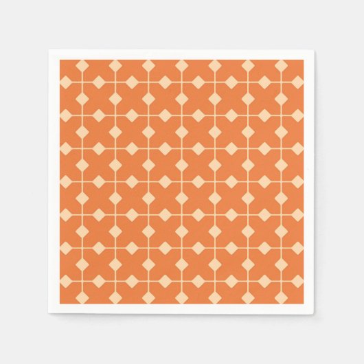 Modern Geometric, Diamonds - Mandarin orange Serviette (Vorderseite)