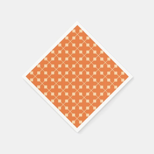 Modern Geometric, Diamonds - Mandarin orange Serviette (Ecke)