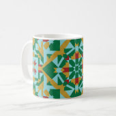 Modern Geometric Earth Tones Pattern Ceramic Coffe Kaffeetasse (Vorderseite Links)