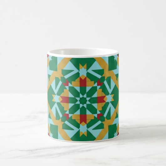Modern Geometric Earth Tones Pattern Ceramic Coffe Kaffeetasse (Mittel)
