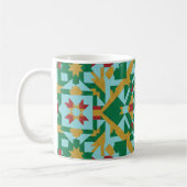 Modern Geometric Earth Tones Pattern Ceramic Coffe Kaffeetasse (Links)