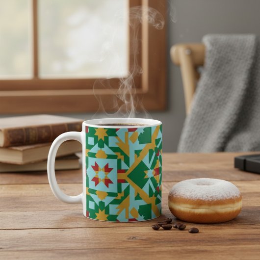 Modern Geometric Earth Tones Pattern Ceramic Coffe Kaffeetasse