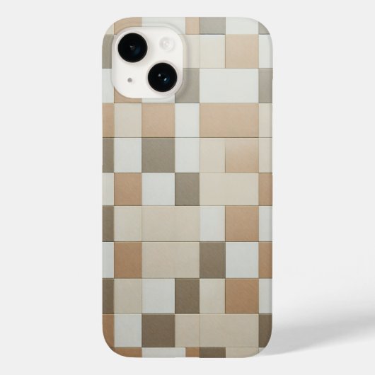 Modern Geometric Earth Tones Tile Pattern - Minima Case-Mate iPhone Hülle (Rückseite)