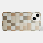 Modern Geometric Earth Tones Tile Pattern - Minima Case-Mate iPhone Hülle (Rückseite (Horizontal))