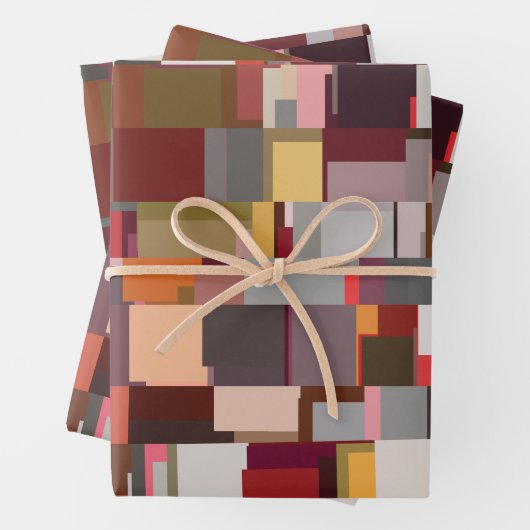 Modern Geometric Fabric Design Geschenkpapier Set (Beispiel)