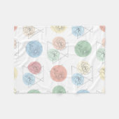 Modern Geometric Floral Pattern Throw Blanket Fleecedecke (Vorderseite (Horizontal))