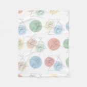 Modern Geometric Floral Pattern Throw Blanket Fleecedecke (Vorderseite)