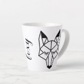 Modern Geometric Fox Foxy Script Milchtasse (Rechte Ecke)