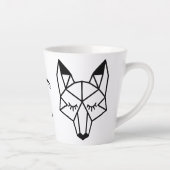 Modern Geometric Fox Foxy Script Milchtasse (Rechts)