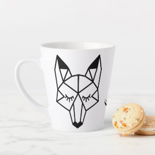 Modern Geometric Fox Foxy Script Milchtasse