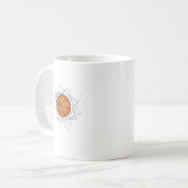 Modern Geometric Frame Basketball Art Mug Kaffeetasse (Vorderseite Links)