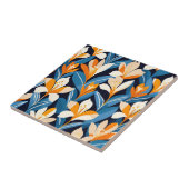 Modern Geometric Freesia Blume Pattern Fliese (Seite)