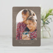 Modern Geometric Frohe Weihnachten Foto Weihnachte (Stehend Vorderseite)