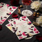 Modern Geometric Galentine's Invitation Einladung
