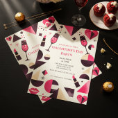 Modern Geometric Galentine's Invitation Einladung