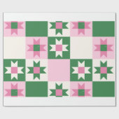Modern Geometric Gift Wrapping Paper – Pink & Gree Geschenkpapier (Flach)