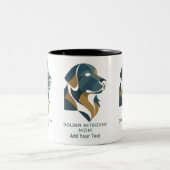 Modern Geometric Golden Retriever Mom Mug Custom Zweifarbige Tasse (Mittel)