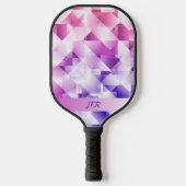 Modern Geometric Gradient Pattern Monogrammed Pickleball Schläger (Vorderseite)
